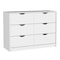 Tuhome Basilea 4 Drawers Dresser, 2 Cabinets, White CLB8972 - alternate 8